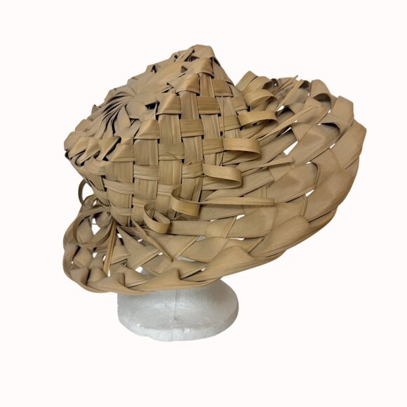 Handwoven Straw Sun Hat Palm Leaf Beach Coastal Market Wide Brim Natural Summer main image 11